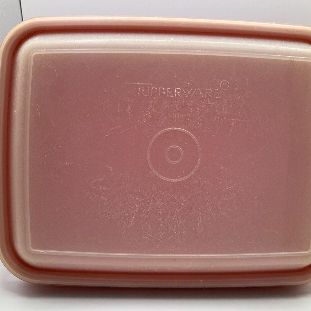 Vintage Tupperware Orange Red Pack N Carry Lunch Box 1254-9 - Picture 5 of 10